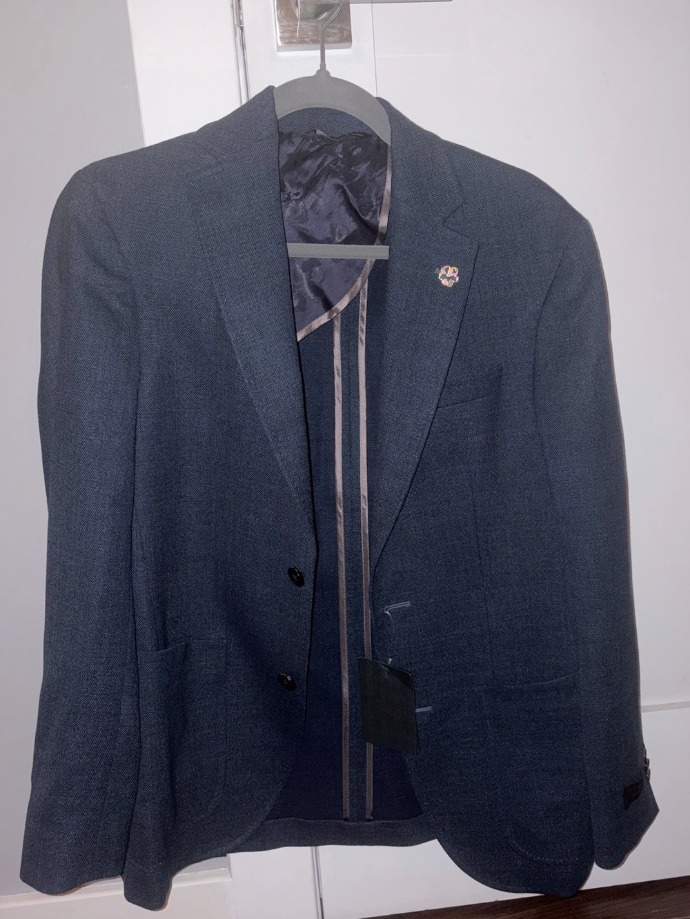 Ted Baker London Navy Textured Two-Button Blazer